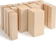 BeaverCraft BW19 Basswood Whittling Kit - 19PCS Wooden Blocks for Crafts - Unfinished Soft Wood Carving Set