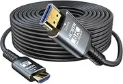 Eareyesail 8K HDMI Cable 2.1 150 FT, 48Gbps Fiber HDMI 2.1 Cable in-Wall CL3 Rated Support 8K@60HZ/4K@120Hz,eARC Dynamic HDR,HDCP 2.2/2.3,3D,VRR Compatible for PS5/PS4/X-Box/Roku TV/RTX3080/3090