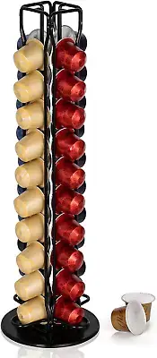 Rotating Coffee Capsule Holder for 40 Nespresso Pods Storage Rack