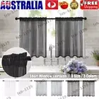 Sheer Tier Curtains Short Net Voile Curtain Kitchen Tulle Window Drapes Curtains