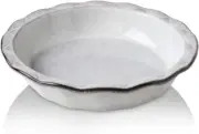 KOOV Ceramic Pie Pan, 9 Inches Pie Plate, Pie Dish for Dessert Kitchen, round Ba
