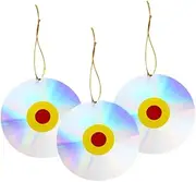 HAKIDZEL 3pcs Reflective Discs Bird Deterrent for Garden Yard Pond Decorative Bird Scare Rods