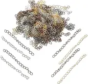 [BATHVEVE] 300Pcs Necklace Extenders Bracelet Extension Chains for Jewelry Making Chains Easy to Attach Durable Smooth Finish for Repairing Customizing