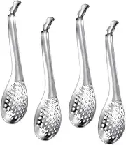 VINTORKY Stainless Steel Colander Multipurpose Caviar Spoons Kitchen Utensils Tableware Food Scoops