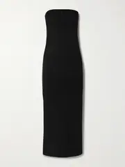 [THE PARK] THE PARK - Kate Strapless Stretch-tencel™ Lyocell Jersey Midi Dress - Black - medium medium Black