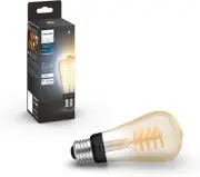 7W ST19 White Ambiance LED Smart Vintage Edison Filament Bulb, Warm - Pack of...