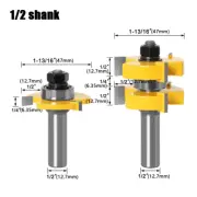 2Pc 6Mm 1/4Shank Tongue & Groove Router Bit Set - Large Stock up to 1-1/4" Woodw