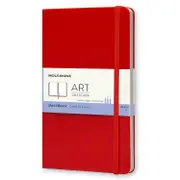 Moleskine A5 Art Sketchbook Plain Notebook Large (Scarlet Red)