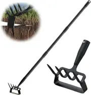 Heavy Duty Stainless Steel Garden Hoe & Cultivator with 62" Handle