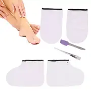 Wax Set Transparent Brush Small Purple Spatula White Cloth Glove Foot CHW