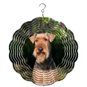 Airedale Terrier Dog Breed Wind Spinner, yard decoration, dog wind spinner