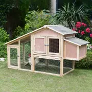 Pawhub Wooden Chicken Coop 168cm Rabbit Hutch With Run Hatching Box