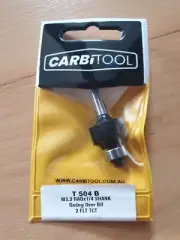 Carbitool 2 Flute 1/8" - 3.2mm Radius Rounding Over Bit w/ Bearing Guide T 504 B