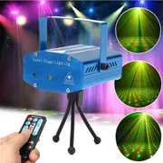 Mini R&amp;G Auto/Voice Control LED Laser Stage Light Projector With Remote For Xmas Party KTV Disco 7758 UK PLUG