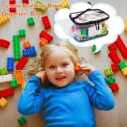 Manual Pocket Toy Storage Bag with Name Tag Storage Bucket Building Blocks