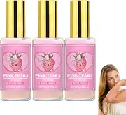 Pink Tears Strawberry Body Mist, Refresh Strawberry Body Milk Mist, Long-Lasting Fragrance Spray for Women, Nourishing Body & Hair with Refreshing Scent, Hydrating Lightweight (3pcs)