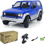 wheelfun 4WD 1/14 4X4 Wireless Control Off-Road Vehicles RC Crawler Car Model LDRC LD1297 Light System Motor Servo ESC Hobby Model for Adult(RTR-Blue)