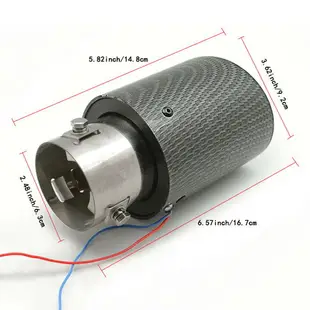 汽車改裝碳纖維發光尾喉帶耐高溫LED燈/改裝汽車排氣管/噴火尾喉