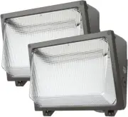 Xbuyee 2Pack 100W LED Wall Pack Light with Dusk to Dawn Photocell, 100W/80W/60W