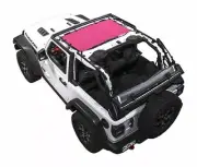 SpiderWebShade Mesh Bikini Top-Pink, for Jeep JL 2dr.; JLKINI-2D-PNK