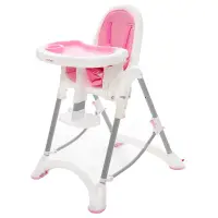 在飛比找媽咪愛MamiLove優惠-myheart - 折疊式安全兒童餐椅-蜜桃粉