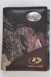 ZEP PRO Oklahoma State Cowboys MOSSY OAK Camo Trifold Wallet Tin Gift Box