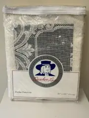 NEW Quaker Lace PERDUE UNIVERSITY Oblong 70"x108" Tablecloth Collegiate Natural