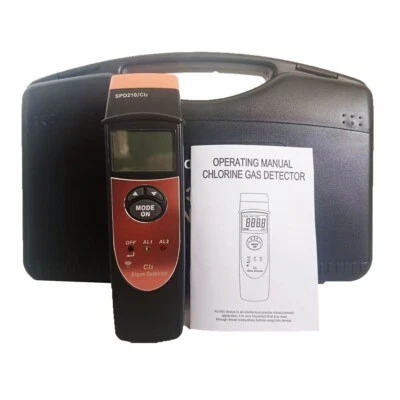 CL2 Leak Detector Chlorine Single Gas Detector with 0-100PPM Sound & Light Alarm