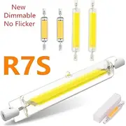 Dimmable No Flicker LED R7S Glass COB Tube Bulb 78MM 118MM Corn Lamp 110V 220V High Power J78 J118 Replace Halogen Light Lampadas
