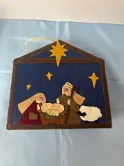 Resin NATIVITY MANGER Set with Box Christmas Holiday Decor