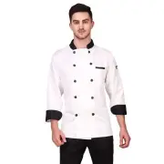 Chef Coat full Sleeve Polycotton fabric Double Breasted perfect fit chef coat