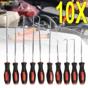 10pcs Pick Hook Set O Ring Remover Oil Seal Tool Gasket Puller Screwdriver Assor