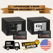 Money Safe Box Steel Home Security Fireproof Office Valuables Portable Storage