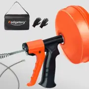 50 FT Drain Snake Auger - AUTO FEED- Flexible & Powerful Snake Drain Hair Rem...