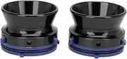 1 Pair Nab Hub Adapter, Polished Aluminum 10 Inch Opener Universal Loading Device, Reel to Reel Tape Nab Hub Adapter for ReVox, for Akai, for Teac, Reel to Reel Tape Recorder (Black)