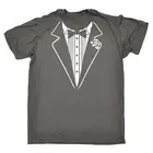 Tuxedo White MENS T-SHIRT birthday fancy dress costume ideas funny gift