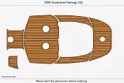 2006 Quicksilver Flamingo 525 Bow Cockpit Boat EVA Foam Faux Teak Deck Flooring