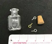 Square Mini Potion Glass Bottle w/ Cork Stopper for Jewelry Craft 5pcs #128