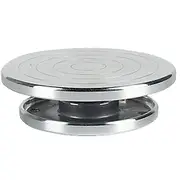 Heavy Duty Sculpting Wheel Turntable Pottery Stand Revolving Diy Tool Art Crafts Platform For Model Silver