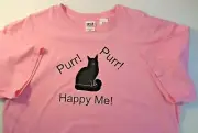 Kitty Cat Purr Happy Me! T-shirt Choice of Cat Breed , size and color