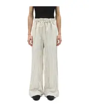 Drawstring casual pants S off white