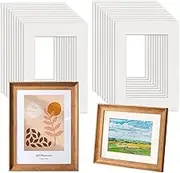 Pack of 20 Picture Mounts, A4 Photo Mount for A5 Print, Bright White Acid-free Picture Frame Mat for A4 Picture Image Display Artwork Paintings - To Enhance the Visual Effect
