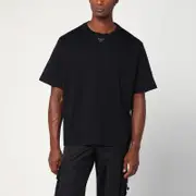 [Prada] Black T-shirt with logo triangle M Black