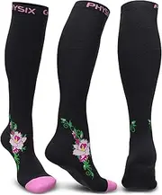 Physix Gear Compression Socks 20-30 mmHg - Men & Women - Running, Nurses, Shin Splints, Flight, Travel (-)