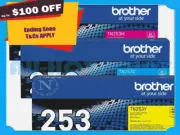 Brother Genuine TN-253C/M/Y 3PK Color Toner HL-L3230CDW/L3270CDW/MFC-L3770CDW