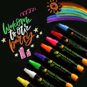QTQYQJ 8 Colors Erasable Chalk Markers Pens Set - Dustless & Non-Toxic Colorful