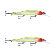 2x Rapala 9cm RipStop Deep Jerkbait Hard Body Fishing Lures - Clown