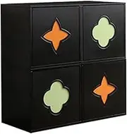 GUAWJRZDP Storage Cabinet, Wood Chest of Drawers, Black Drawer Chest, Multifunctional Combination Cabinet, Double-Layer Drawers Organizer Storage, for Bedroom, Living Room(4cabinet)