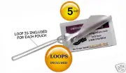 [500 each] 5 Mil Luggage Tags Hot Laminating Pouches With 6" Loops 2-1/2 x 4-1/4