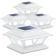 Luces solares para postes, impermeables, 2 modos de color para cercas de muelles